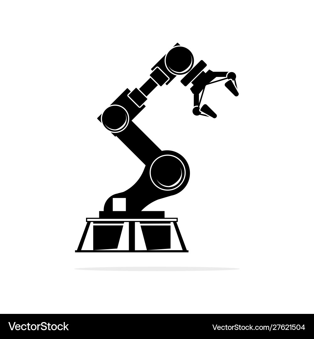 Robot arm icon concept for design Robot arm icon concept for design vector image