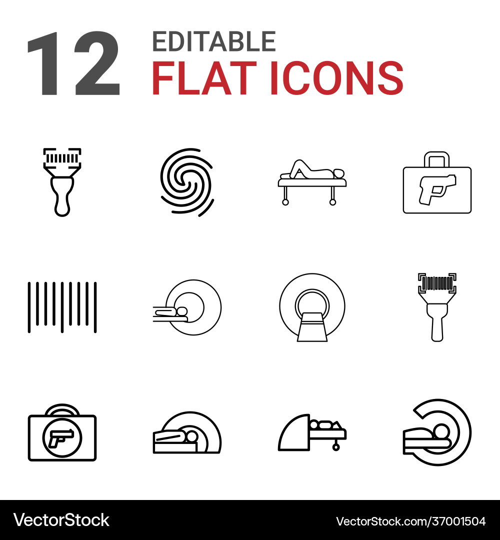 Scan icons vector image