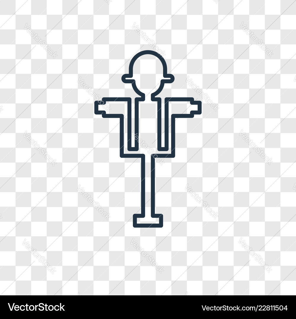 Scarecrow concept linear icon isolated Scarecrow concept linear icon isolated vector image