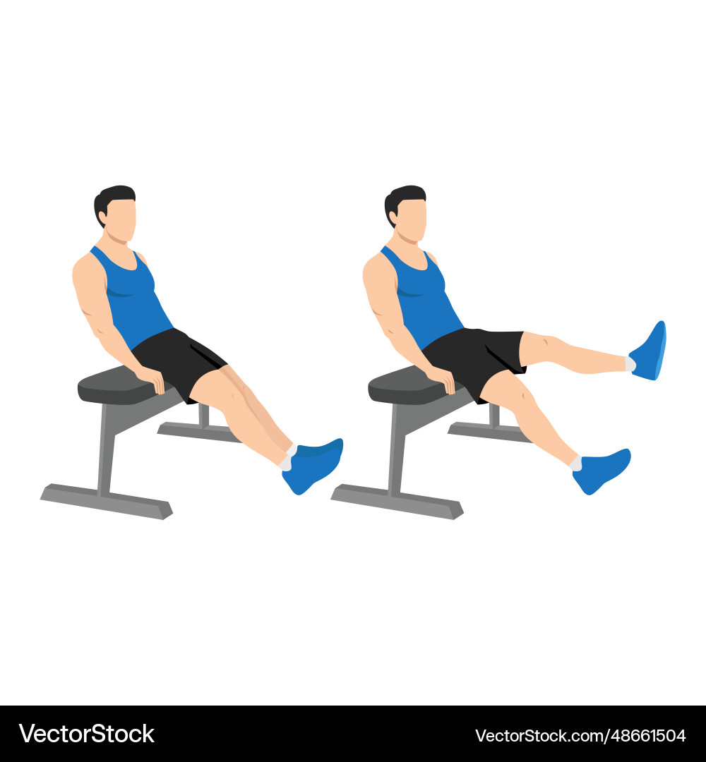 Seated Flutter Kicks Exercise vector image