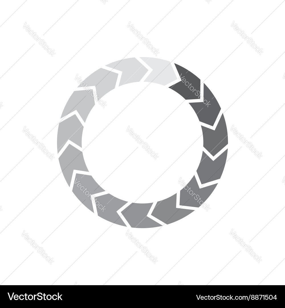 Segmented Arrow Circle Icon vector image