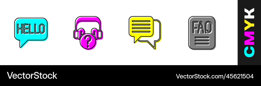 Set hello in different languages headphones Set hello in different languages headphones vector image
