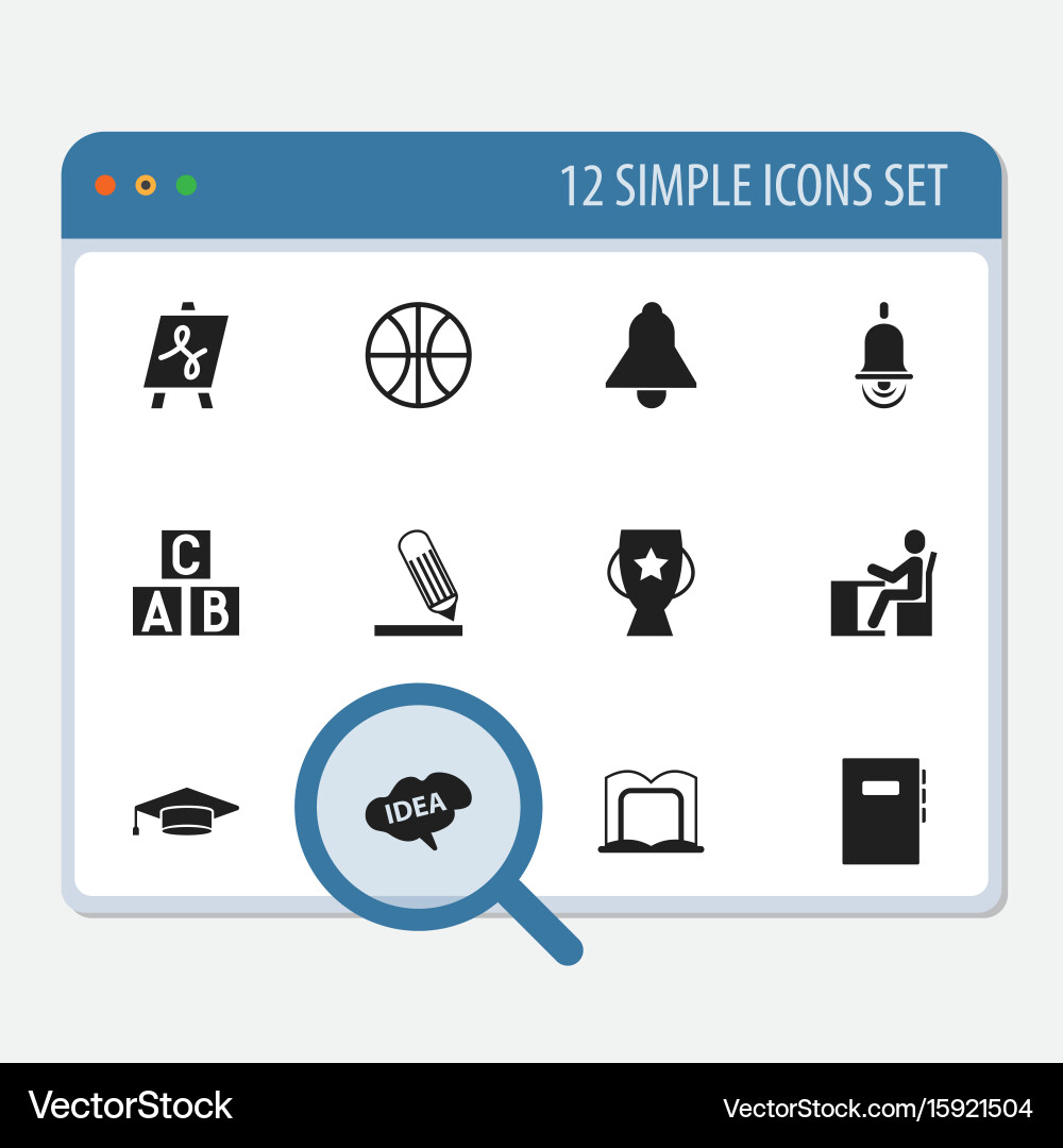 Set of 12 editable science icons includes symbols Vector Image