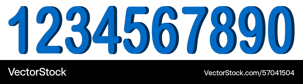 Set of colorful numbers Vector Image