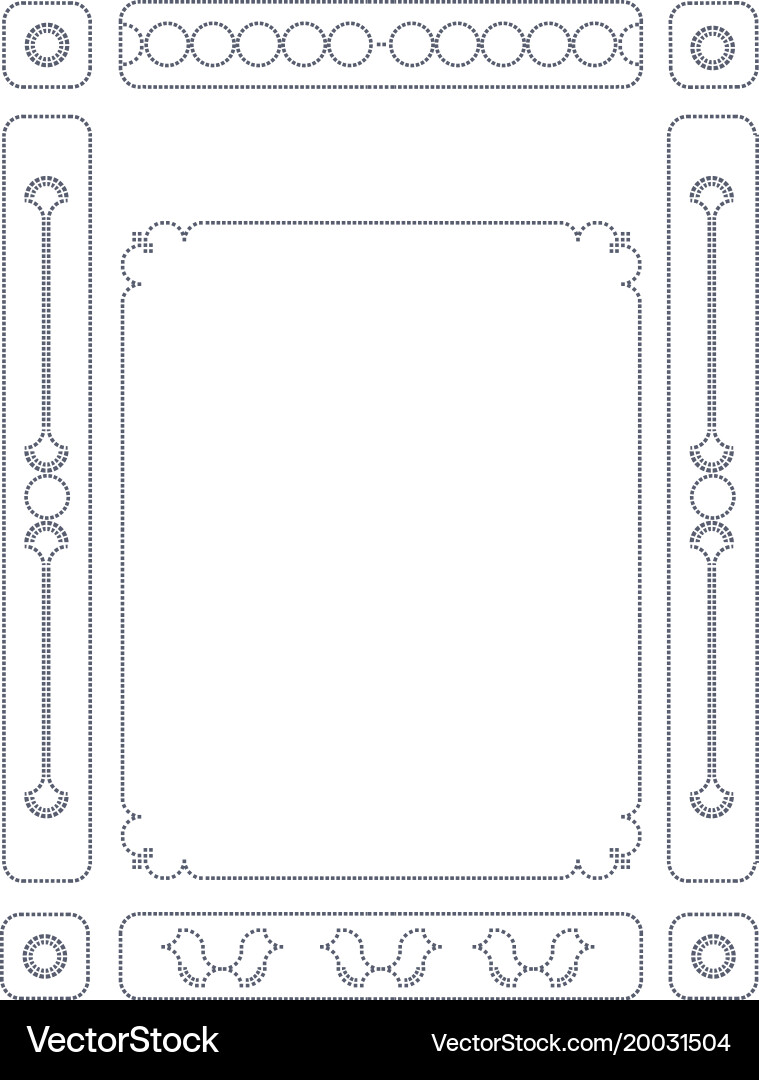 Set of decorative border frames Vector Image