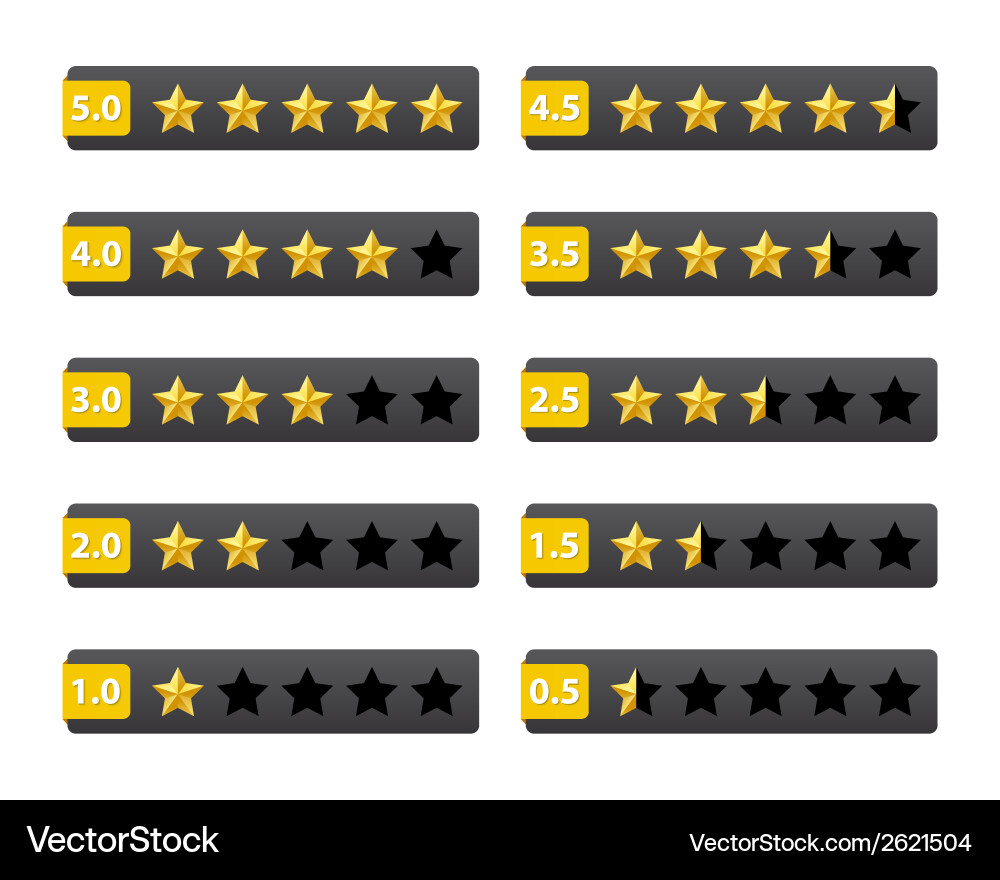Star Rating Buttons vector image