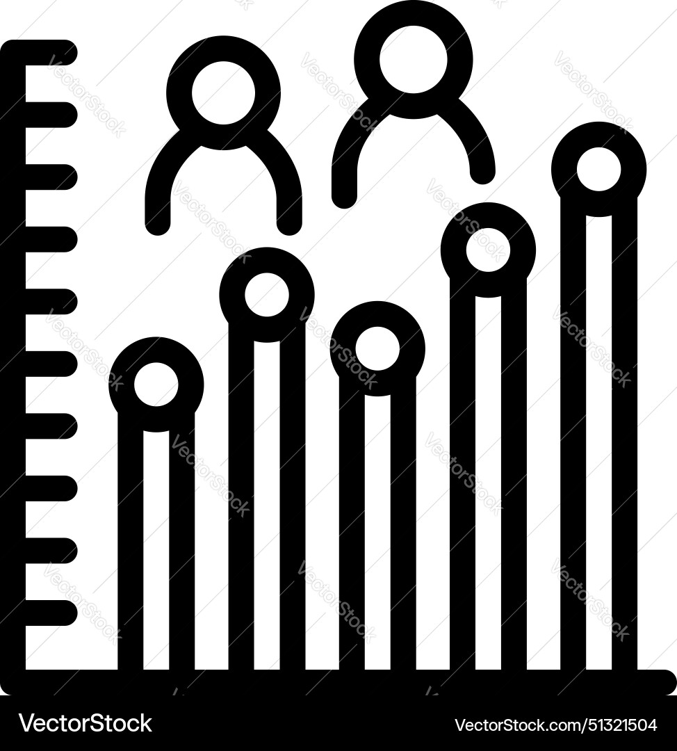 Stylized icon depicting increasing population Vector Image