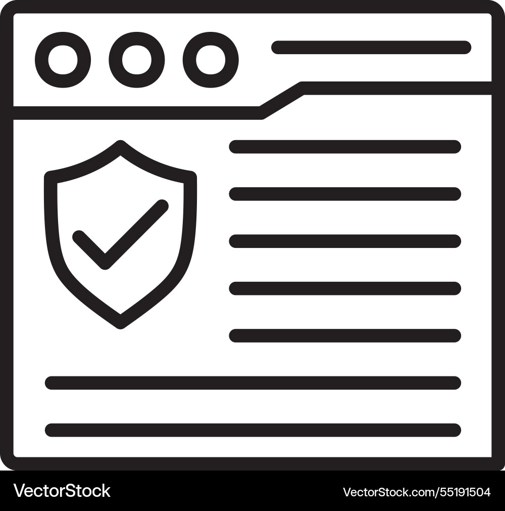 Web page line icon design vector image