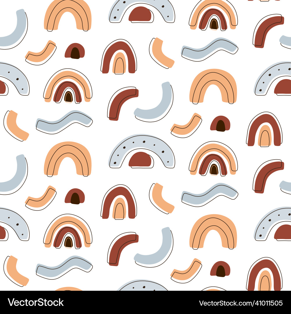Abstract shape geometric spot seamless pattern Vector Image