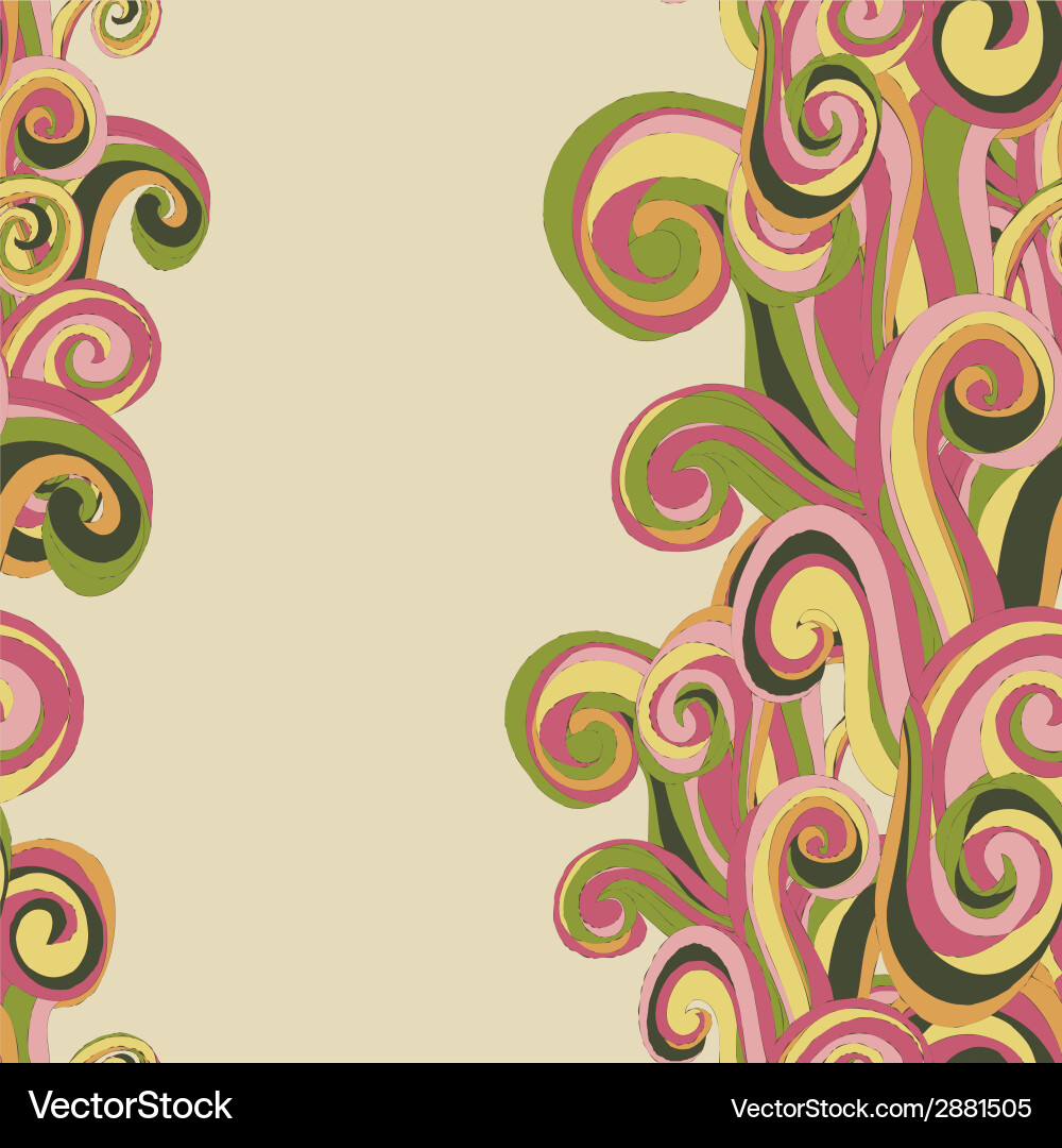 Border with abstract hand-drawn pattern vector image