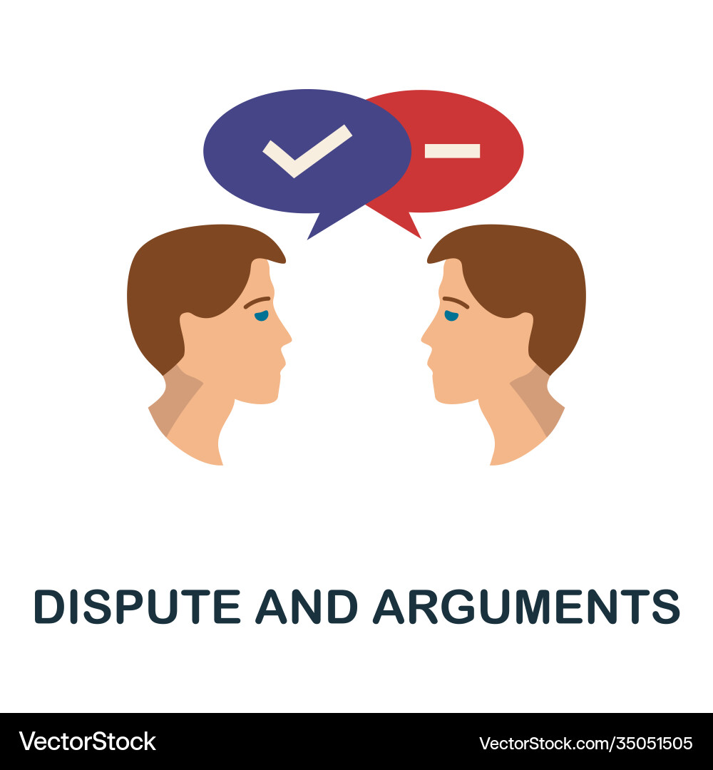 Dispute and arguments icon simple element from Vector Image