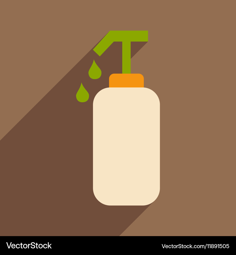 Flat with shadow icon and mobile application cream vector image