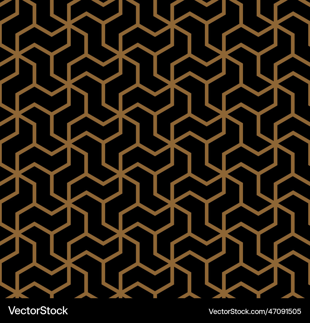 Gold Hexagonal Pattern vector image