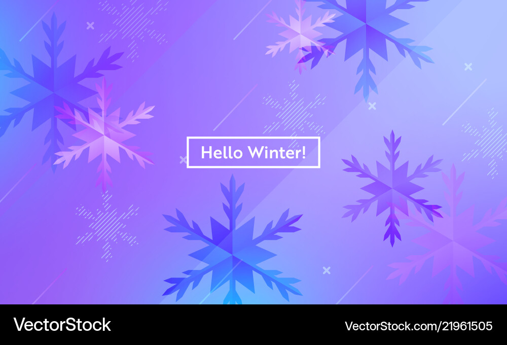 Hello winter layout with snowflakes for web site Hello winter layout with snowflakes for web site vector image