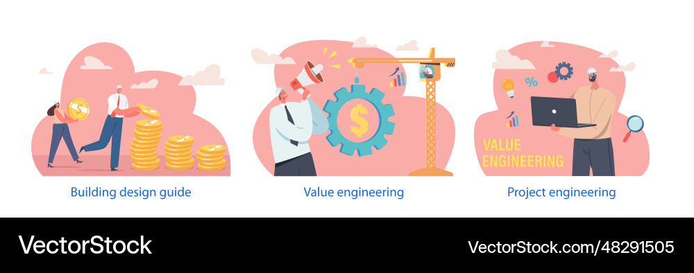 Isolated elements with characters perform value Vector Image