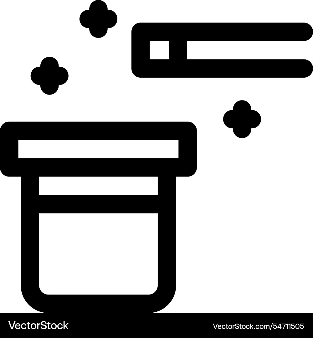 Magic icon thin linear style design isolated Magic icon thin linear style design isolated vector image