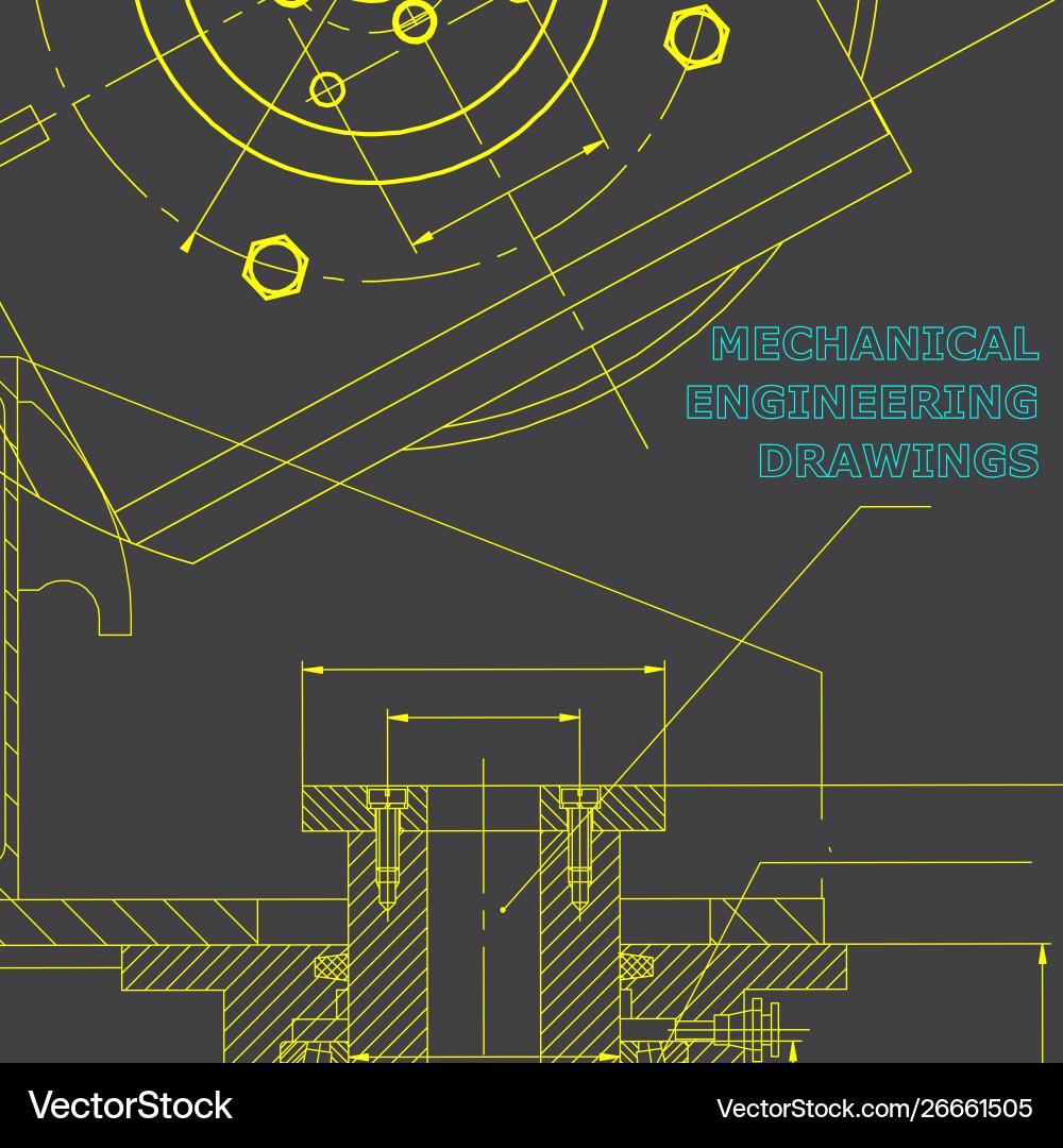 Mechanics technical design engineering style vector image