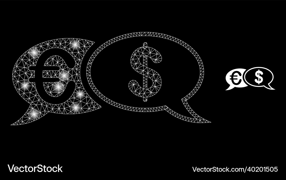 Mesh net financial chat messages Mesh net financial chat messages vector image