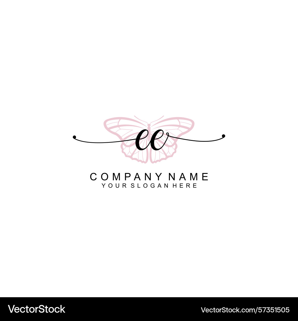 Minimalist handwritten ee initial logos with soft Minimalist handwritten ee initial logos with soft Vector Image