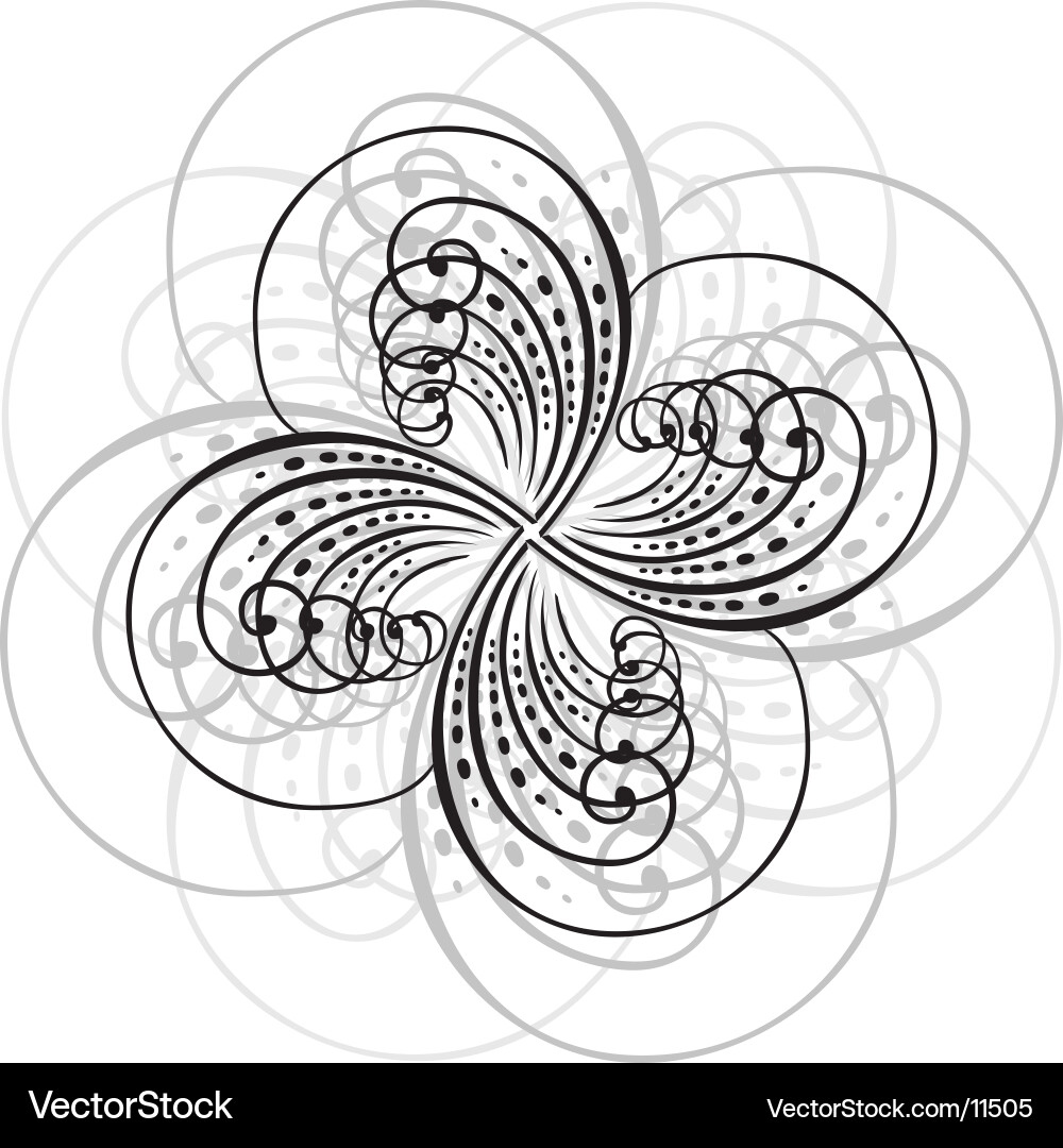 Ornate Scroll Pattern vector image