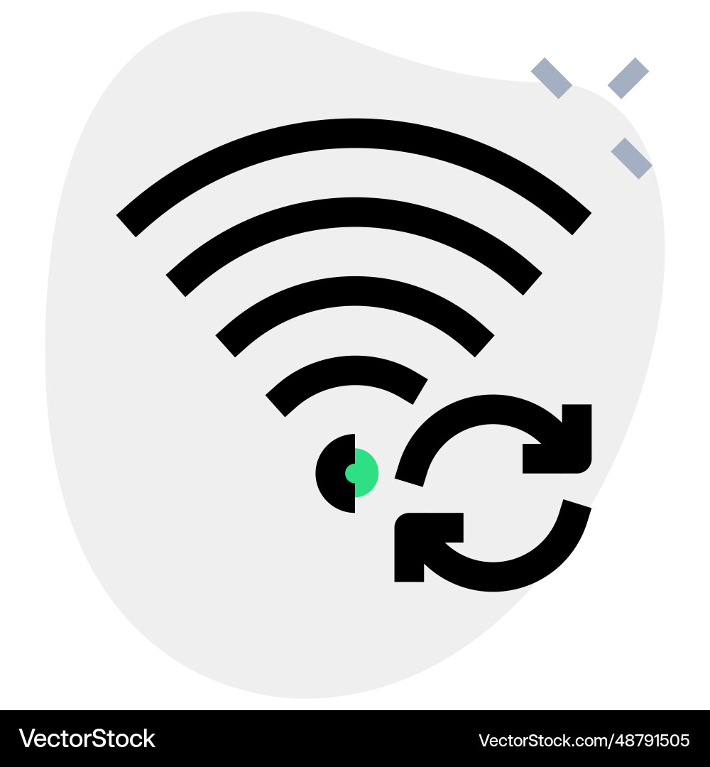 Quickly synced files using wireless connection vector image