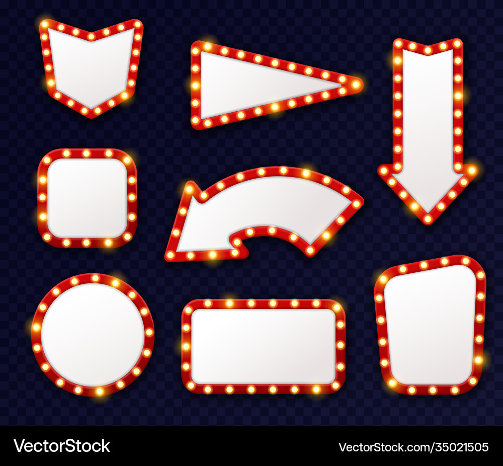 Retro Light Arrows & Pointers vector image