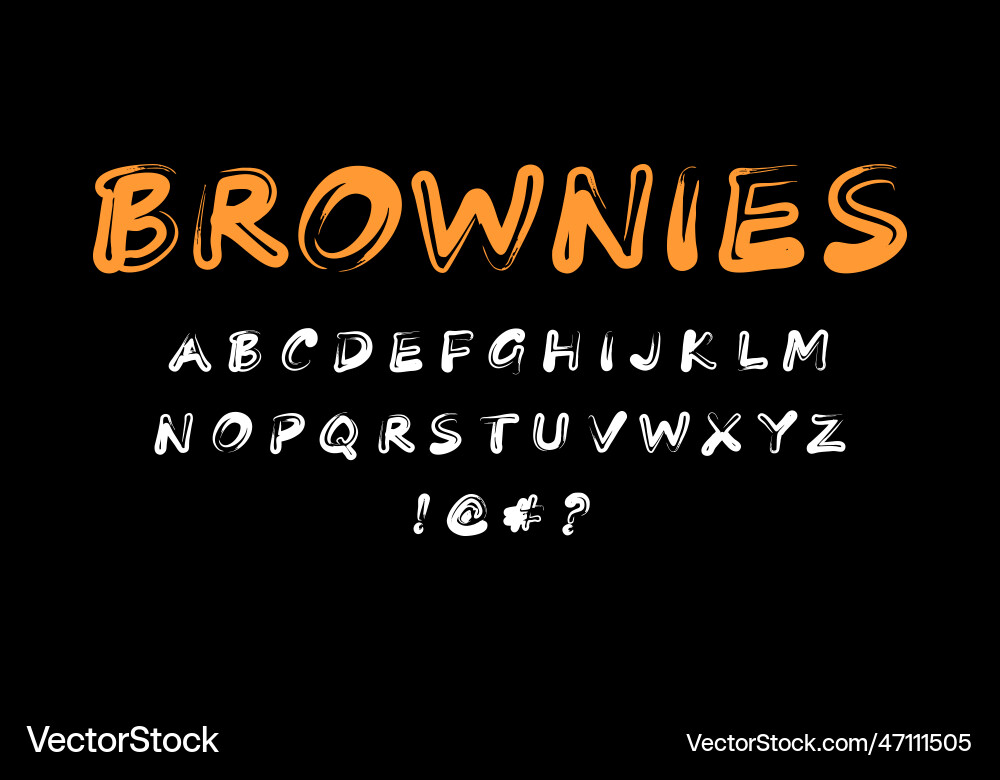 Rounded font in a rustic retro style fonts Rounded font in a rustic retro style fonts vector image
