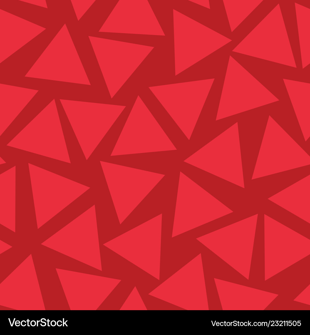 Seamless pattern red triangles random Seamless pattern red triangles random vector image