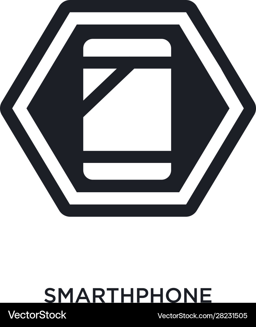 Smarthphone isolated icon simple element from Vector Image