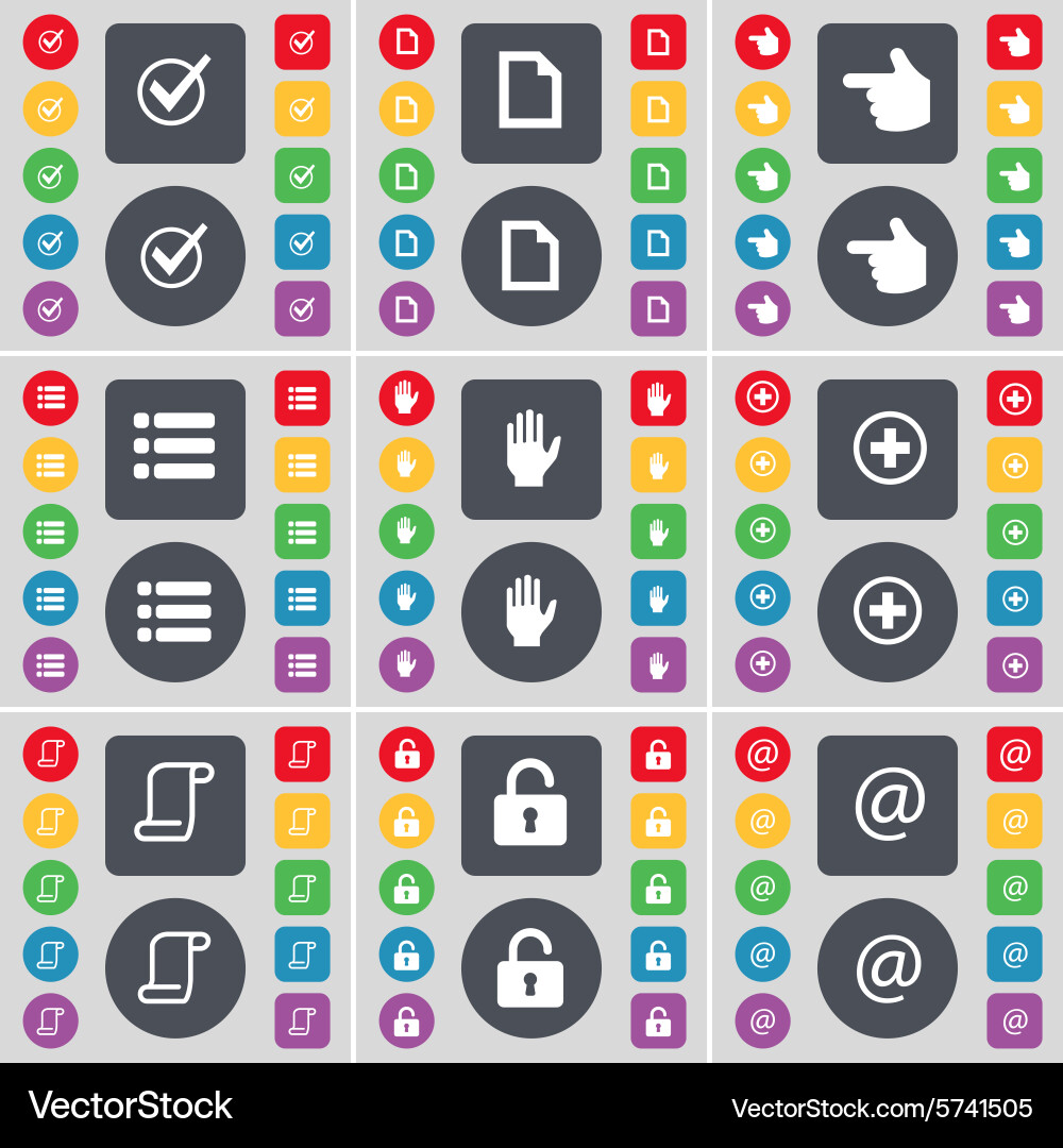 Tick file hand list plus scroll lock mail vector image