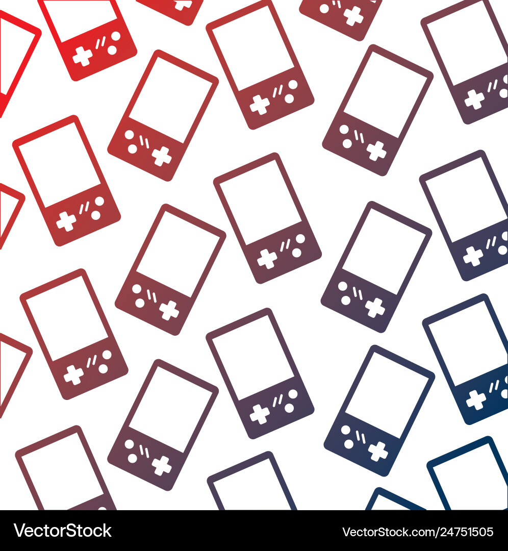Video game portable pattern Video game portable pattern vector image