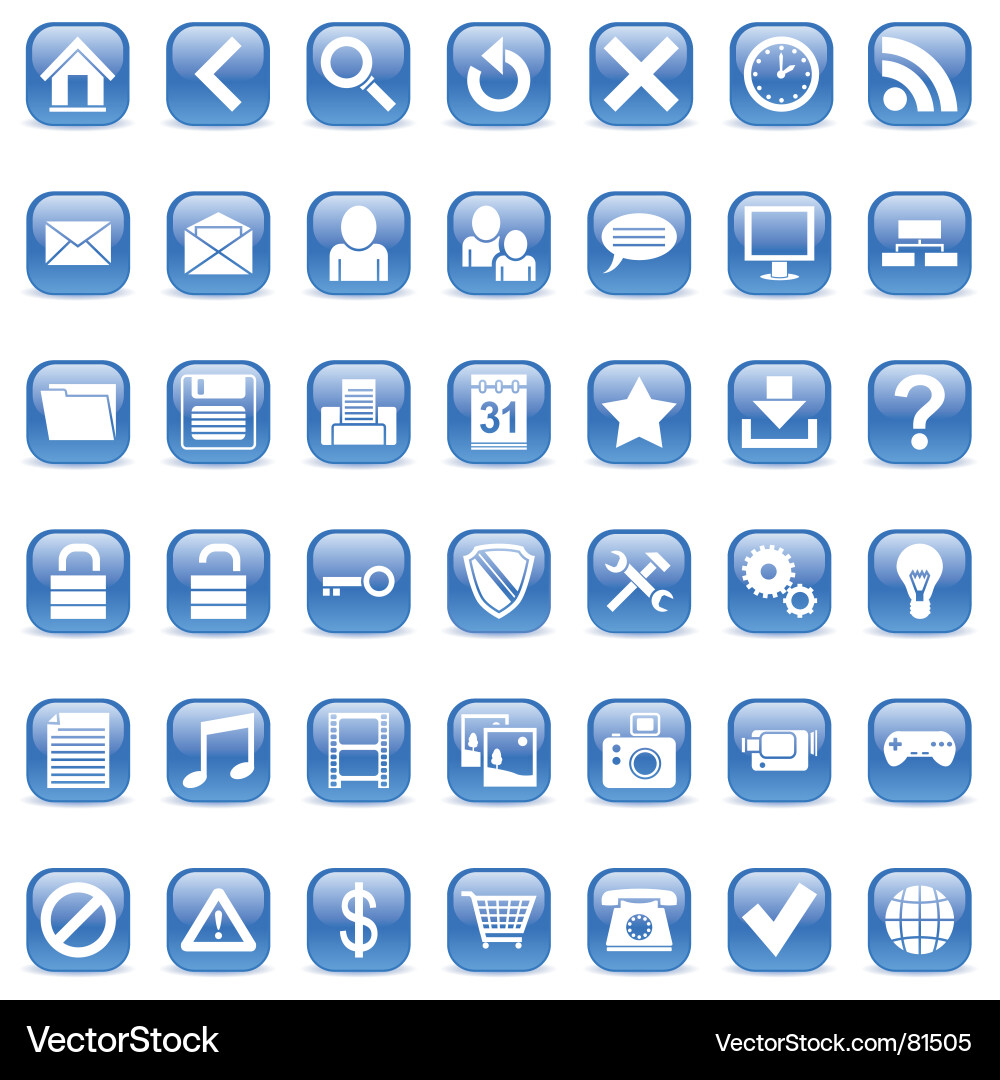 Web Icons Set vector image