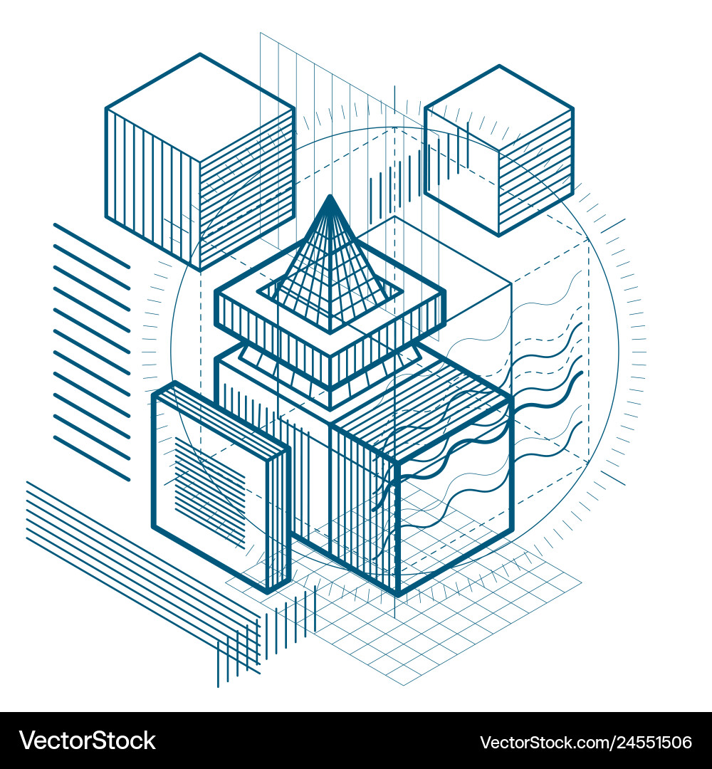 Abstract background with isometric lines Abstract background with isometric lines vector image