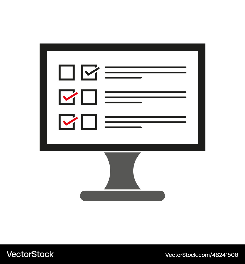 Checklist browser window choice survey concepts Checklist browser window choice survey concepts vector image