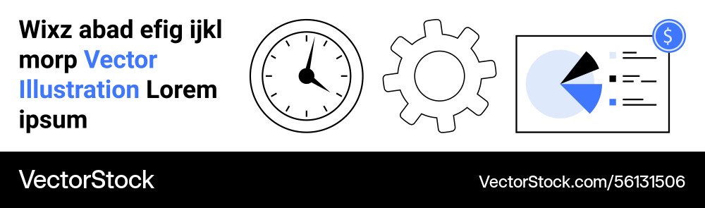 Clock gear and data chart representing time Clock gear and data chart representing time vector image