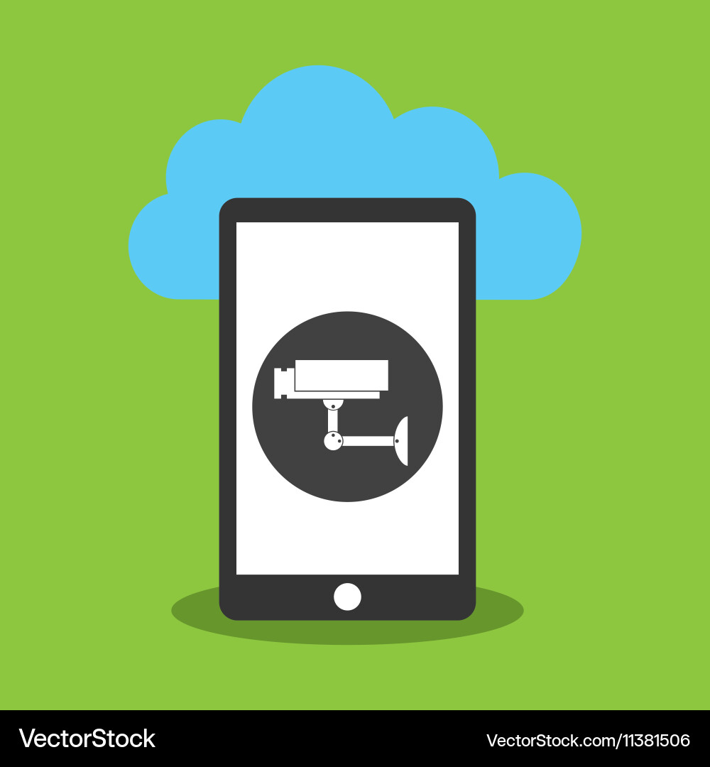 Cloud computing data storage vector image