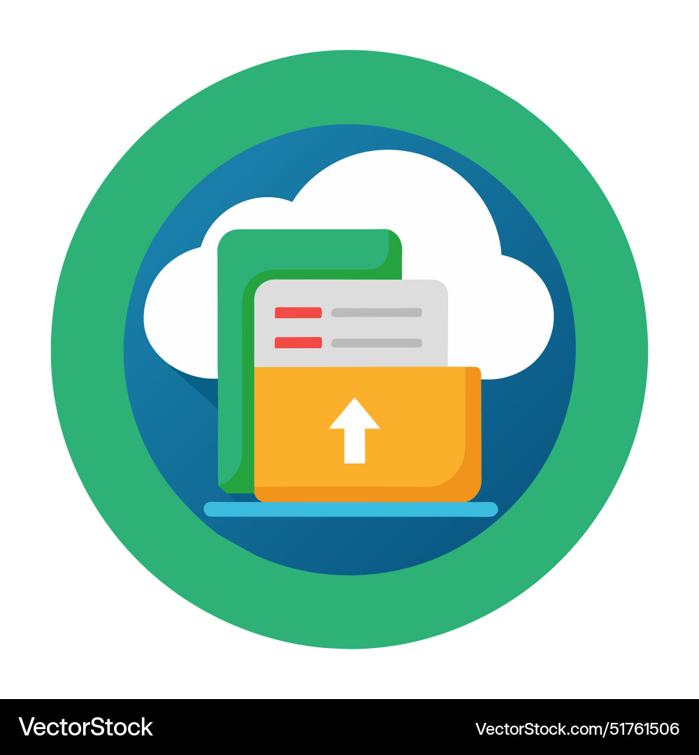 Cloud file upload isolated Cloud file upload isolated vector image
