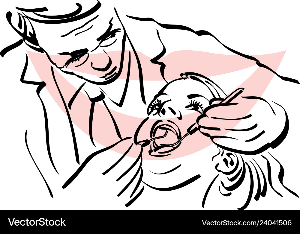 Dentist with patient Dentist with patient vector image