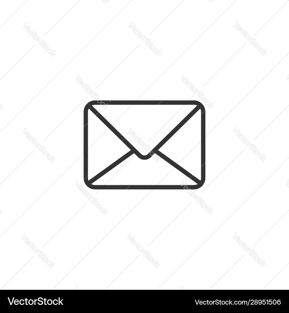 Email message icon in flat style mail document Email message icon in flat style mail document vector image
