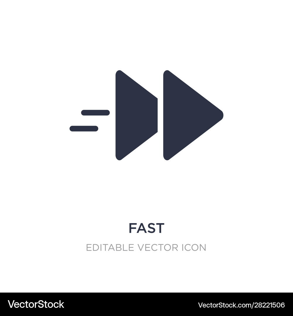 Fast icon on white background simple element from vector image