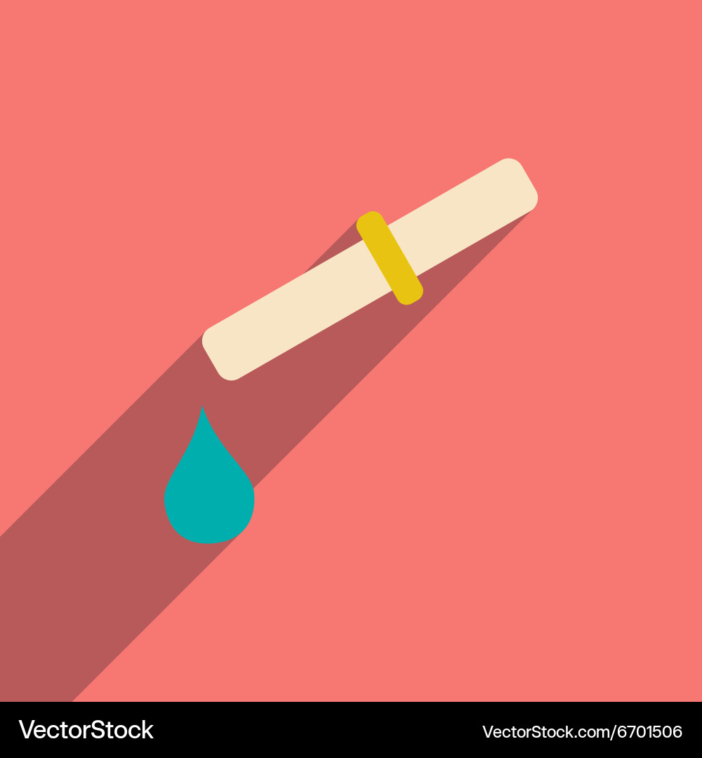 Flat with shadow icon and mobile application drop Vector Image