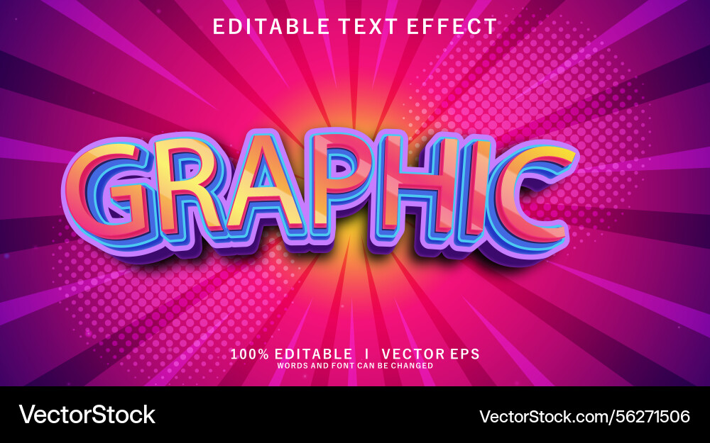 Graphic text effect with modern style design Graphic text effect with modern style design vector image