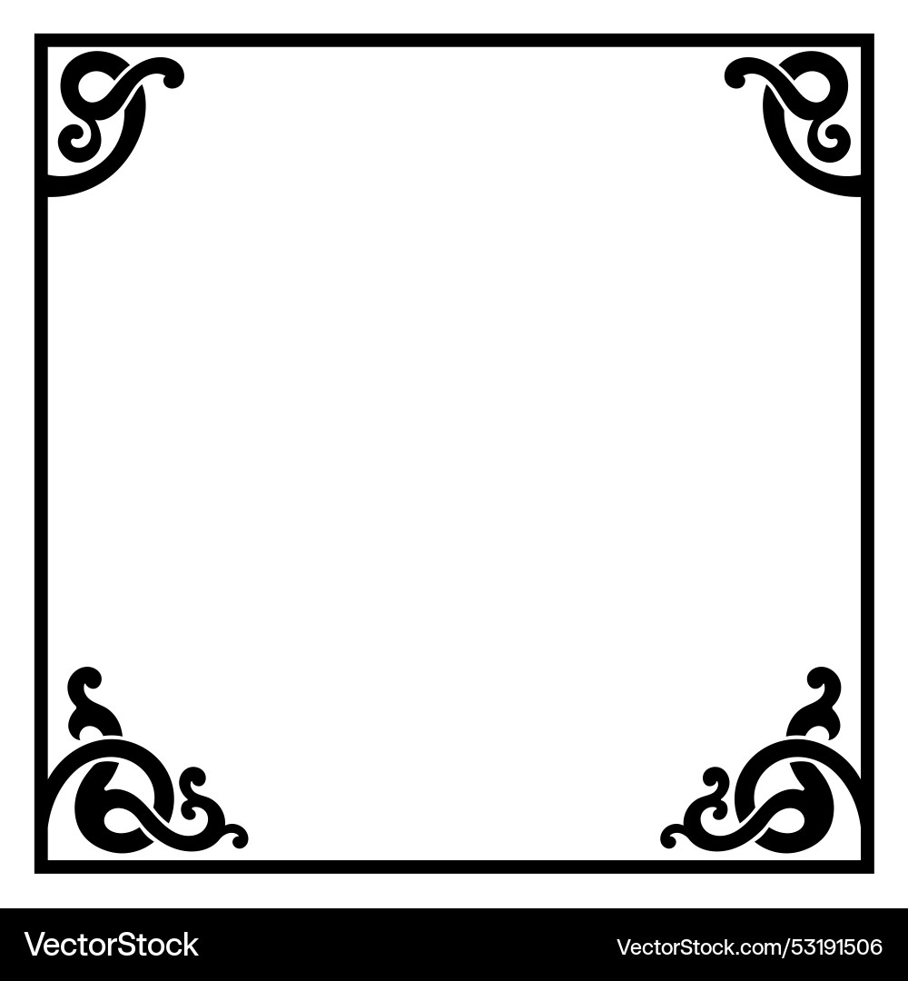 Knightly Frame - Medieval Style vector image