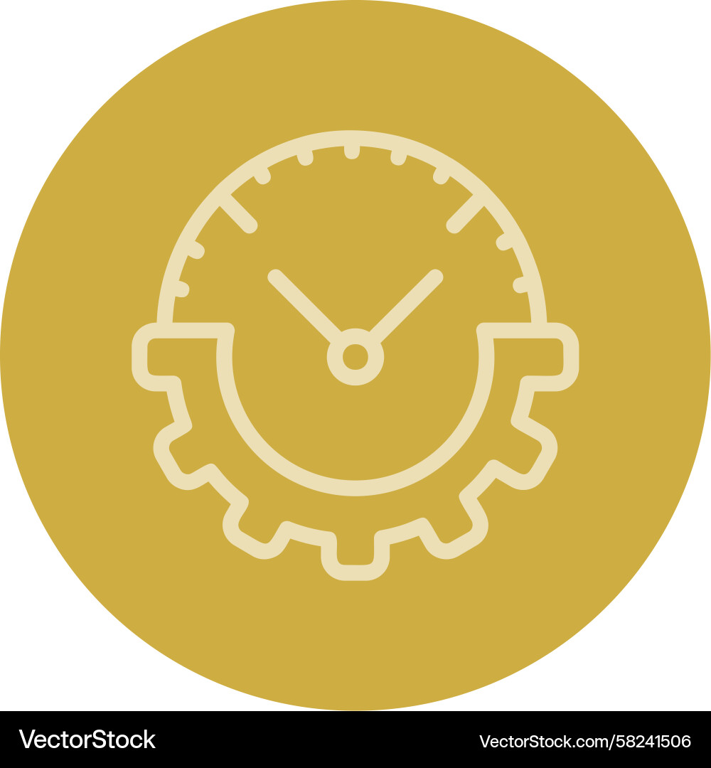 Multi-Color Efficiency Line Icon Vector Image