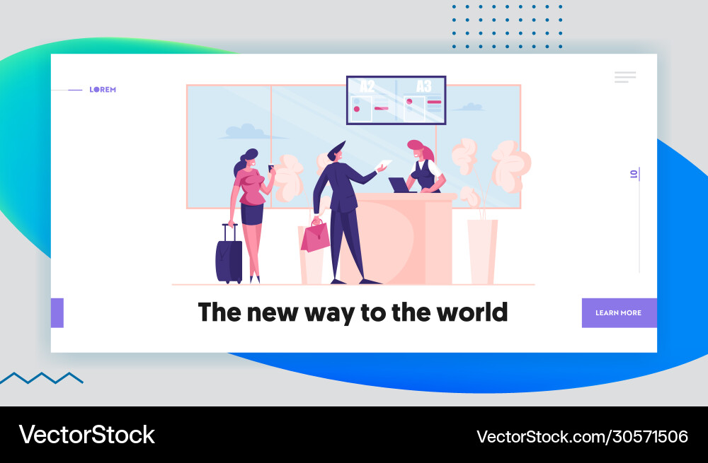 Passengers characters in queue prepare documents Passengers characters in queue prepare documents vector image