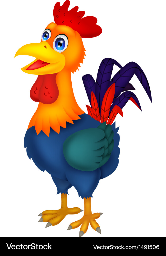 Rooster cartoon Royalty Free Vector Image - VectorStock