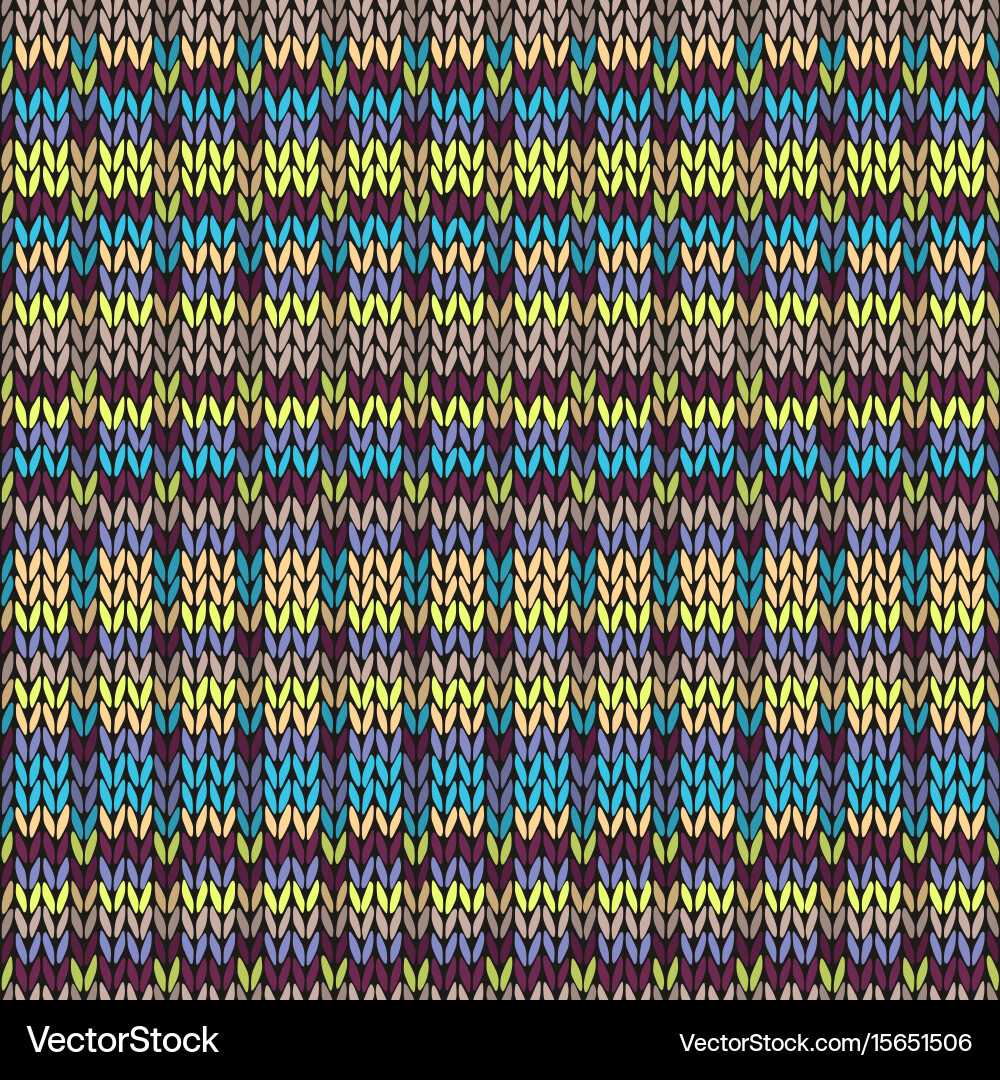 Seamless knitted pattern Vector Image