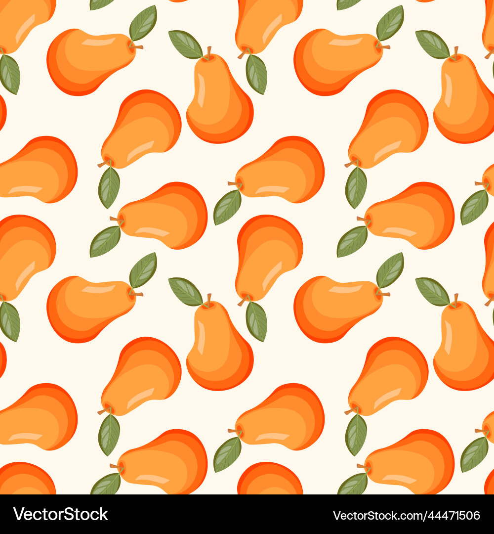 Seamless pattern with pear on white background Seamless pattern with pear on white background vector image