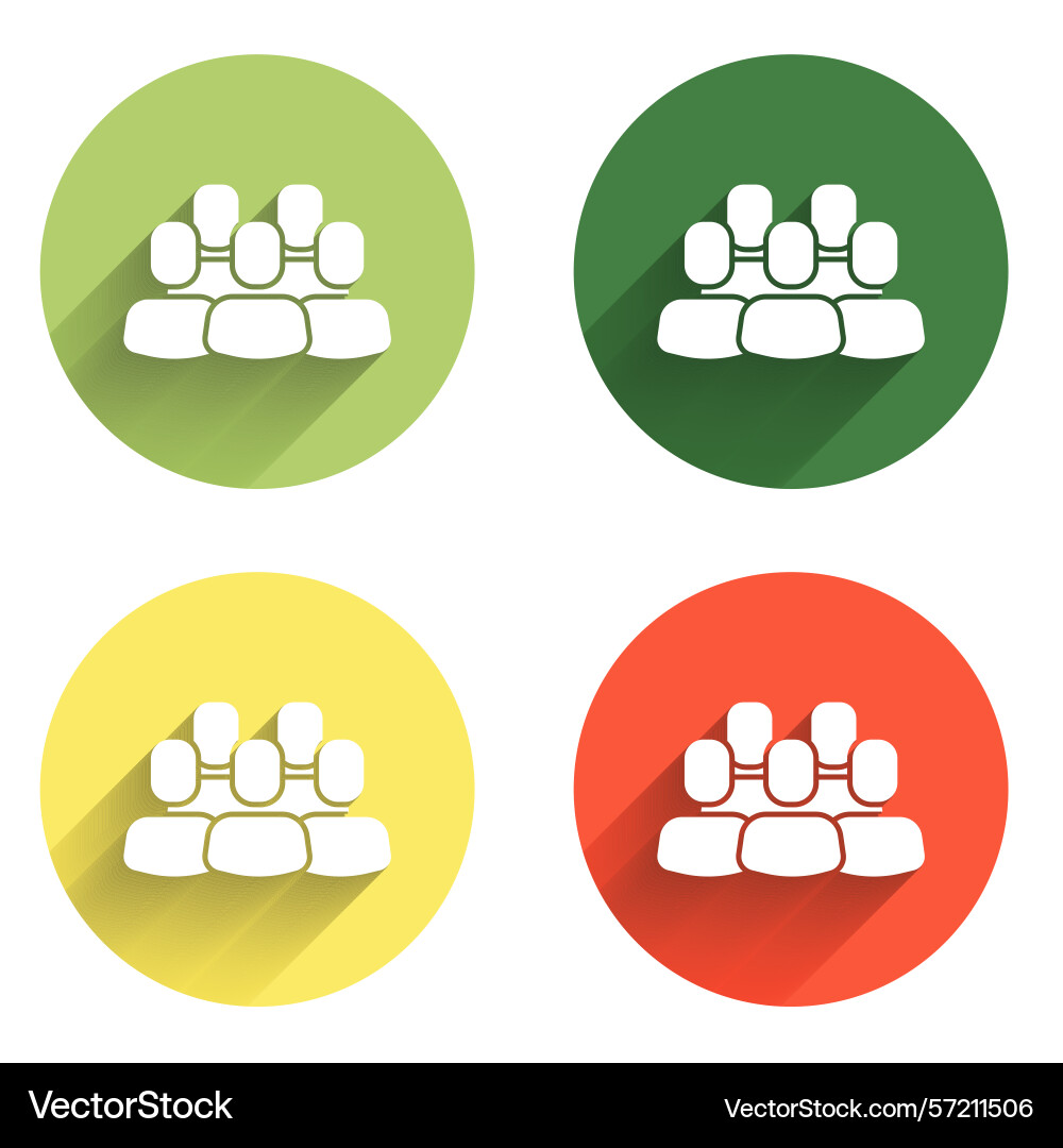 Set project team base icon isolated with long Set project team base icon isolated with long Vector Image