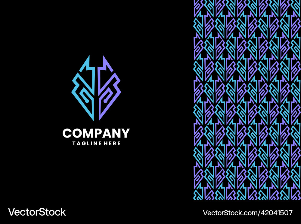 Abstract logo design pattern template Abstract logo design pattern template vector image